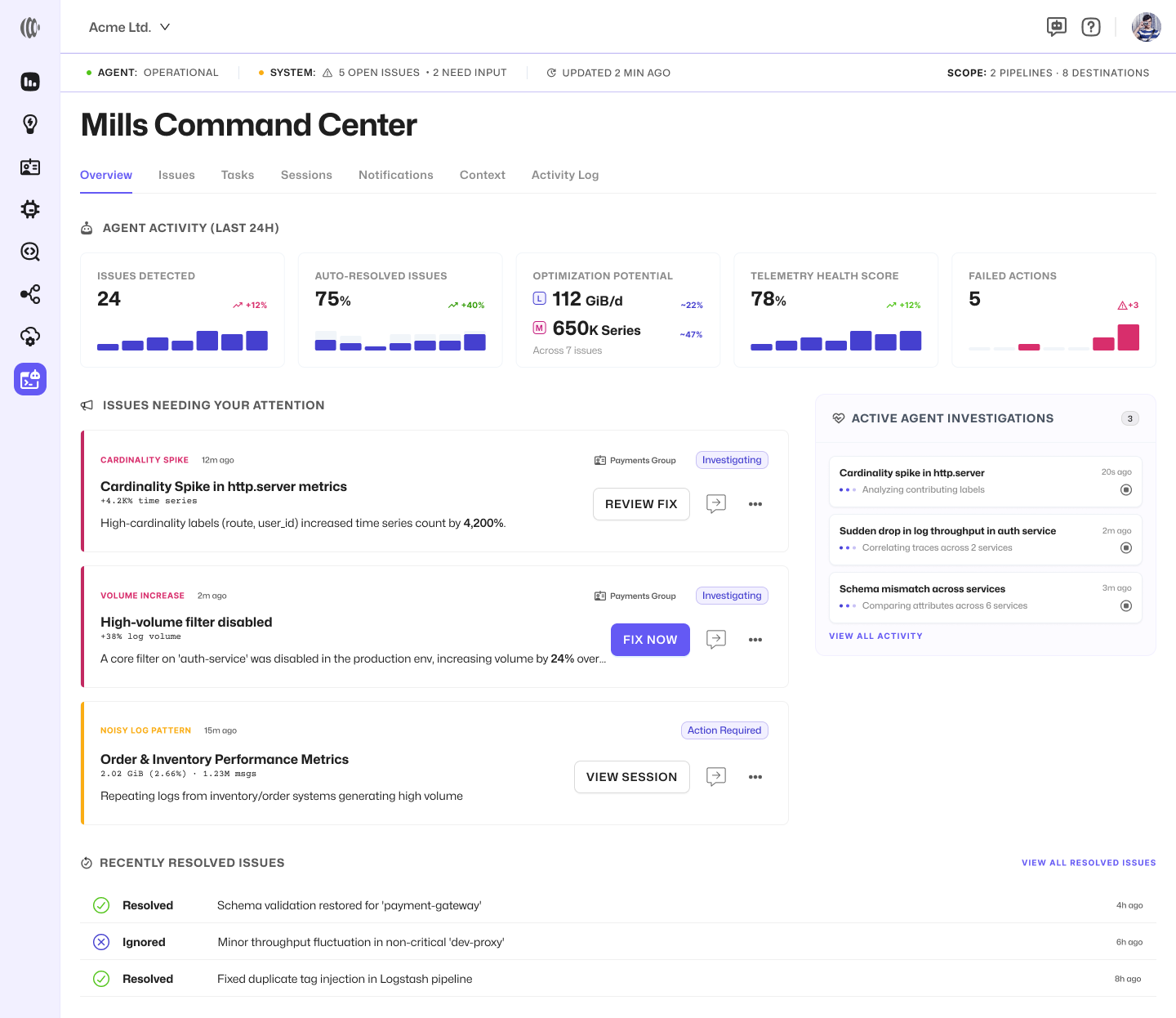 AI-Agent Command Center for Observability Platform project image 4